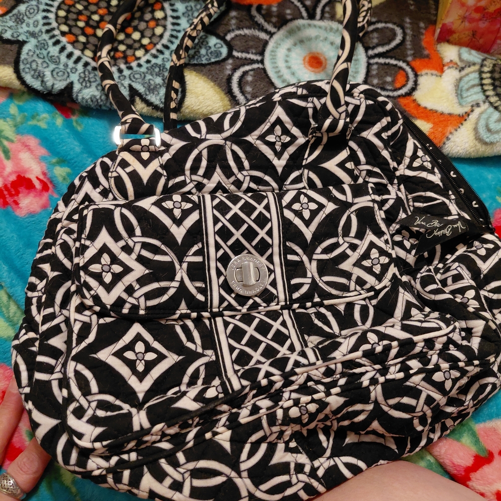 Vera Bradley Black and White Shoulder Bag